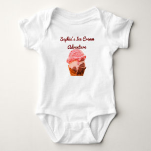 Body T-Shirt de glace personnalisé pour bébé   Nom pers