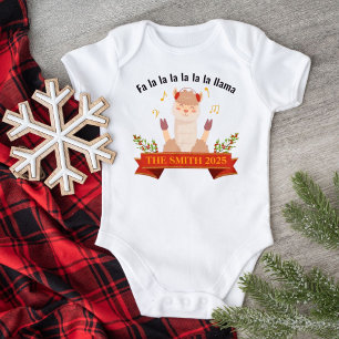 Body T-shirt de Noël assorti pour famille lama qui chan