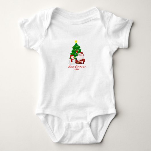 Body T-shirt de Noël coloré (Devant)
