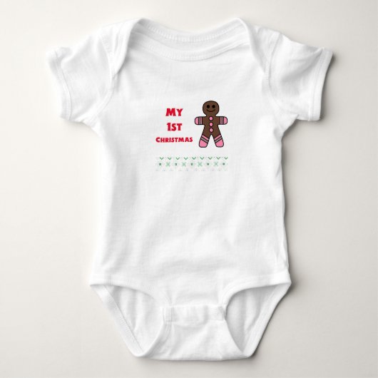 Body T-shirt de Noël pour bébé (Devant)