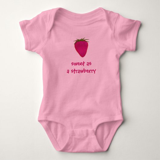 Body T-shirt de nourrisson de fraise (Devant)