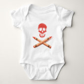 Body T-shirt de pirate de bébé (Devant)