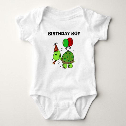 Body T-shirt de tortue d'anniversaire customisé (Devant)