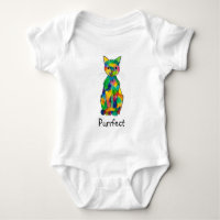 T-shirt d'enfant en bas âge de Purrfect de chat