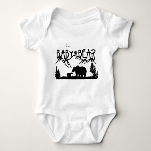 Body T-shirt d'extérieur d'ours de bébé grand (Devant)