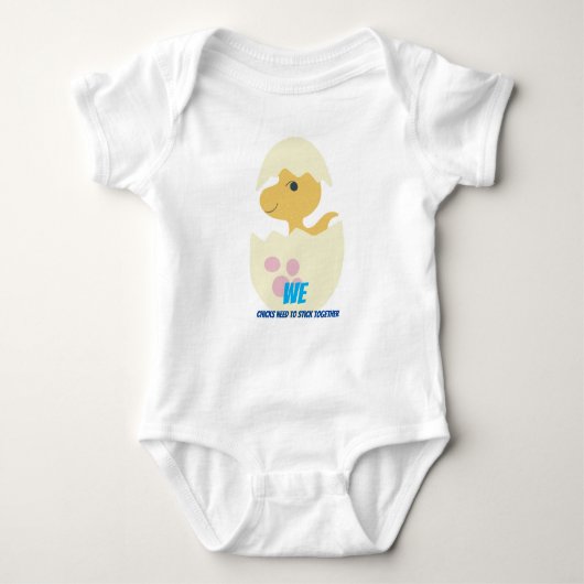 Body T-shirt Dino Chick 2 Baby Fine Jersey (Devant)