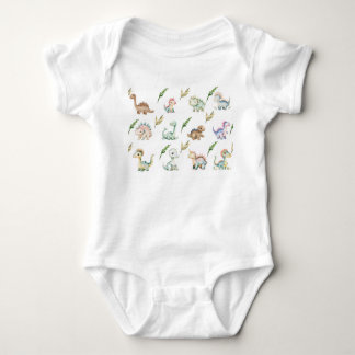 Body T-shirt dinosaure aquarelle