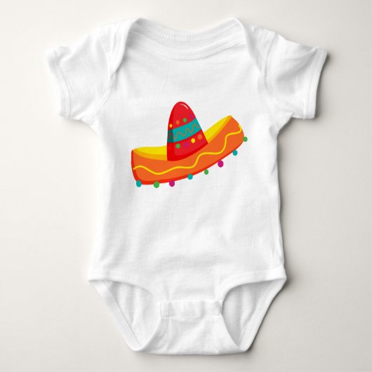 Body T-shirt du bébé Cinco de Mayo Sombrero (Devant)