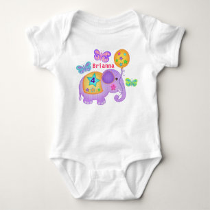 Body T-shirt fait sur commande d'éléphant