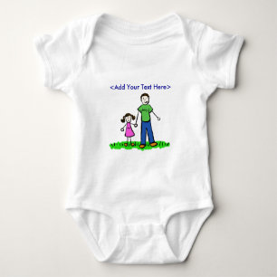 Body T-shirt fille de papa (Brunette)
