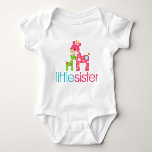 Body T-shirt Funky Giraffe Little Sister (Devant)