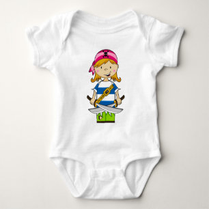 Body T-shirt Girl Bandana Pirate Babies