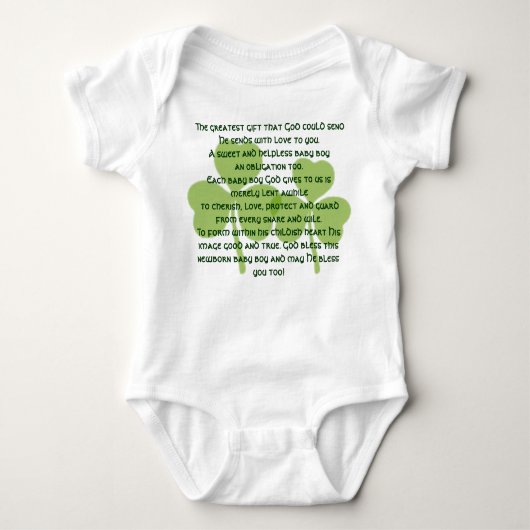 Body T-shirt Irish Blessing - Baby Boy (Devant)