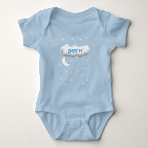 Body T-shirt lune et étoiles