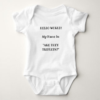 Body T-shirt nouveau-né Bodysuit pour TRIPLETS Funny