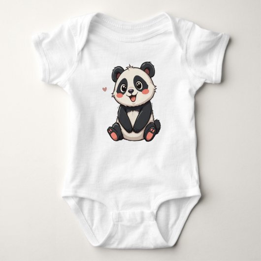 Body T-shirt Panda bébé (Devant)