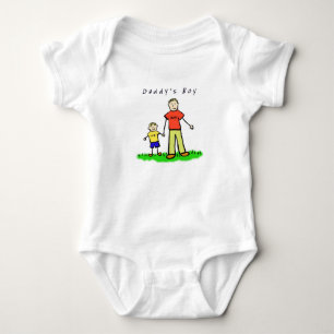 Body T-shirt papa & moi (blond avec titre)