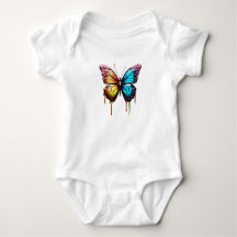 T-shirt papillon arc-en-ciel