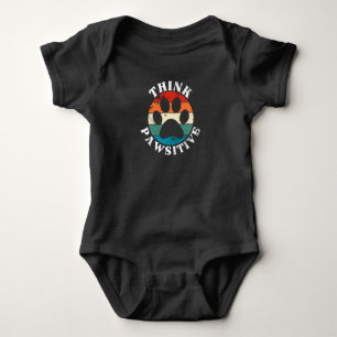Body T-Shirt Patte de Chien Pensez Positif