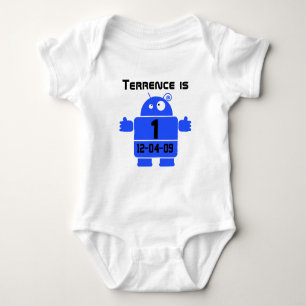 Body T-shirt personnalisable d'anniversaire de robot