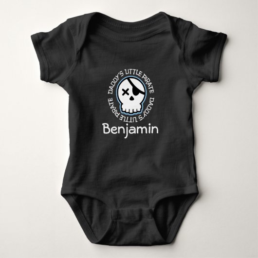 Body T-shirt personnalisé Daddys Little Pirate Skull (Devant)