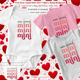 Body T-shirt rose Un Mini Fille Aimée,