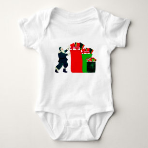 Body T-Shirt Santa emballant des sacs cadeaux