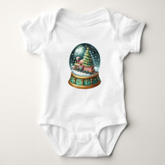 Body T-Shirt-T-Shirt de Noël pour enfants Train (Devant)