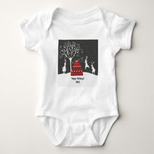 Body T-shirt Vacances Hiver Bunny Hoppy