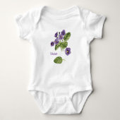 Body T-shirt violet fleurs violette (Devant)