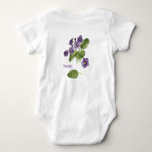 Body T-shirt violet fleurs violette (Dos)