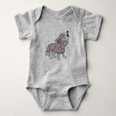 Body T-shirt Wolf Howling mignon (Devant)