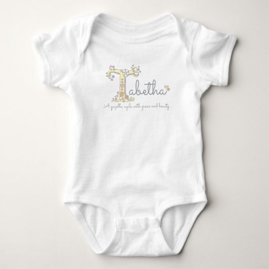 Body Tabetha Girls nom signifiant T monogramme coeurs (Devant)