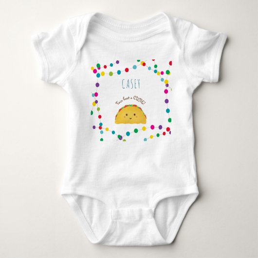 Body Taco bout a cutie - mignon cadeau bébé pour nouvea (Devant)