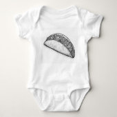 Body Taco 'Bout Adorable: Hand-Drawn Monochromatic Taco (Devant)