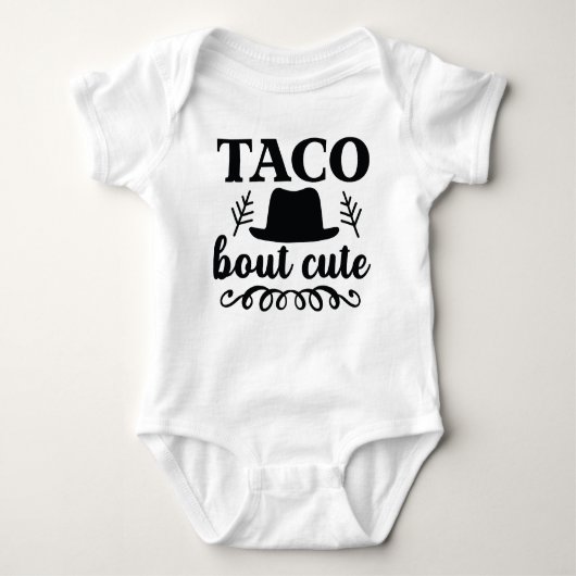 Body "taco bout mignon" drôle de costume de bébé (Devant)