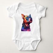 Body Taureau coloré Terrier Conception Cyberpunk, (Devant)