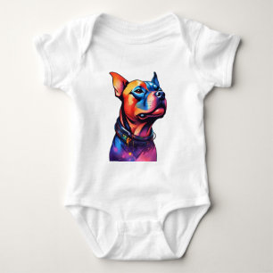 Body Taureau coloré Terrier Conception Cyberpunk,