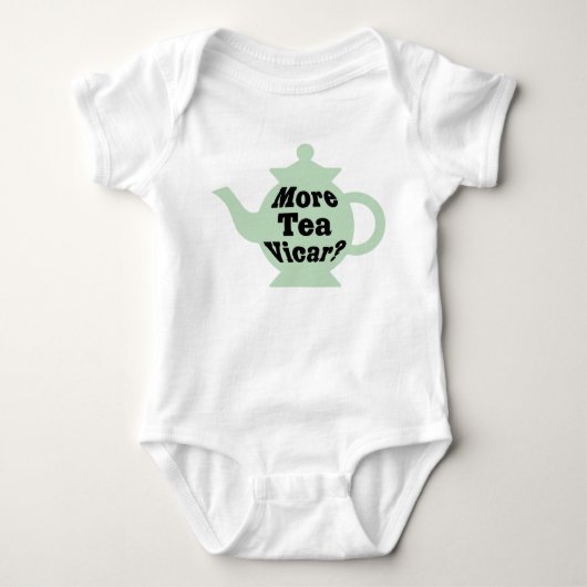 Body Teapot - Plus de thé Vicar ? - Noir sur vert clair (Devant)