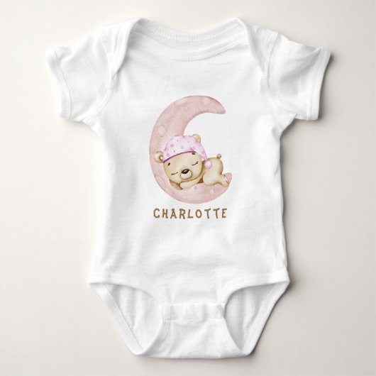 Body Teddy Bear Girl Baby Bodysuit (Devant)