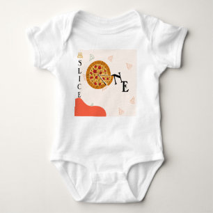 Body Tee-shirt Pizza pour bébé en tranche de pâte Messy