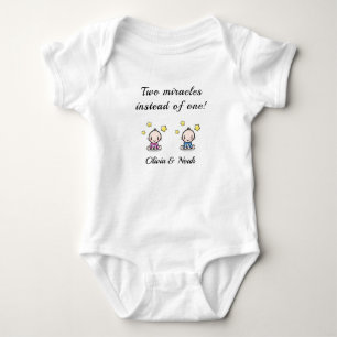 Body tenue corporelle personnalisée pour bébés jumea