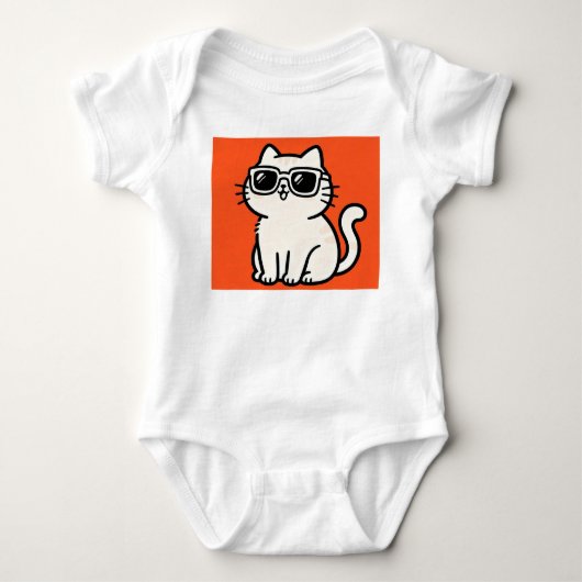 Body tenue de bébé chat mignon (Devant)