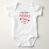 Body Tenue de bébé pour la Saint-Valentin, mon premier (Devant)
