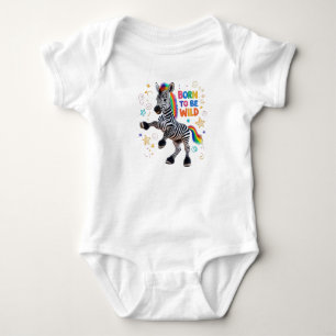 Body Tenue de bébé zèbre Né pour être sauvage