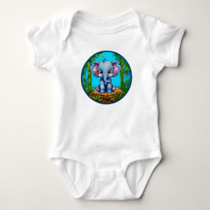 Body 🐘 Tenue de cadeau bébé éléphant mignon ✨