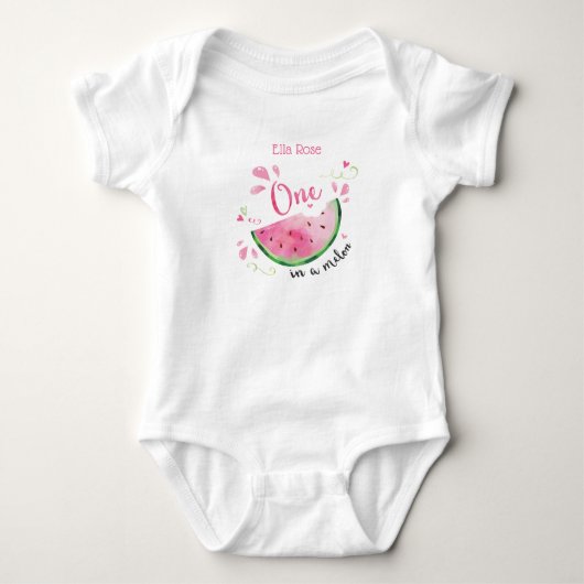 Body Tenue de naissance One in Melon pour bébé fille (Devant)