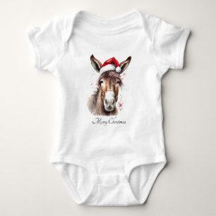 Body Tenue de Noël de petit âne pour premier Noël