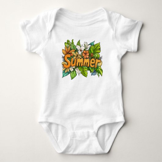 Body Texte d'été - Design floral d'été (Devant)