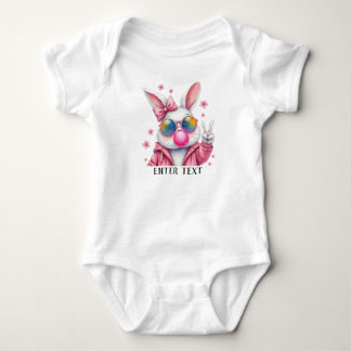 Body Texte Personnalisé Bébé Fille Lapin Lapin Lapin